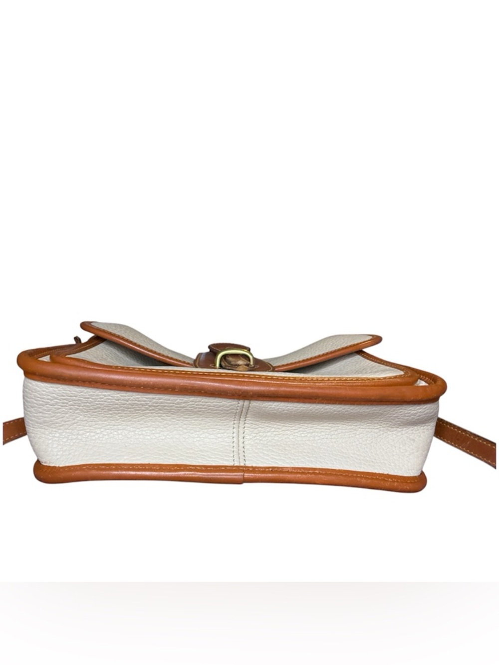 Vintage Dooney & Bourke R125 Bone British Tan All Weather Leather shoulder bag - Picture 4 of 13